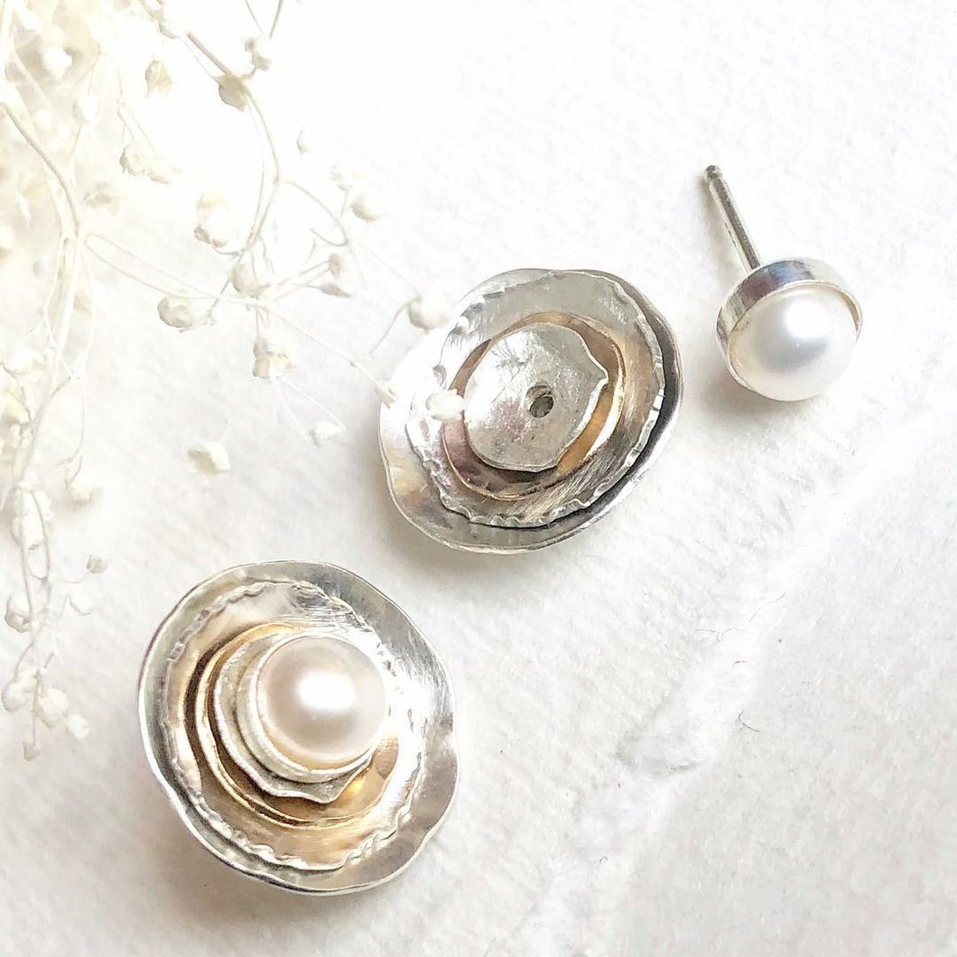 Pearl and Silver Bride Earrings