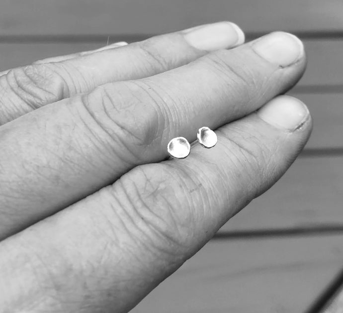 Tiny Silver Stud Earring