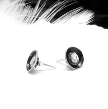 Contemporary Silver and Black Earring Jacket