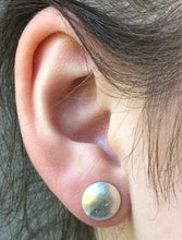 Silver Disc Stud Earrings