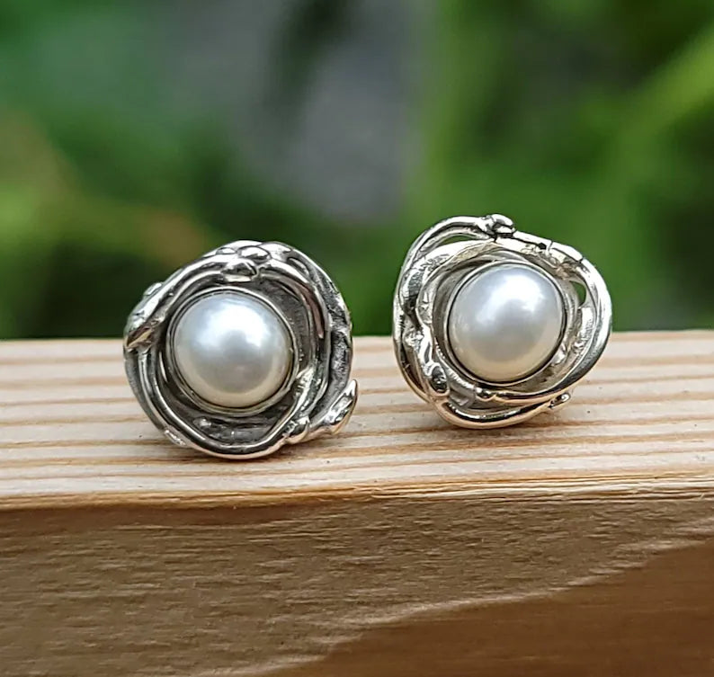 Silver shop jacket earrings